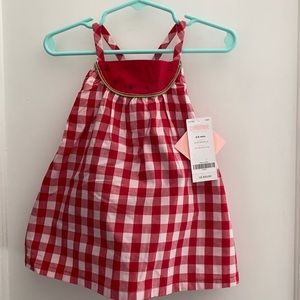 3-6 *vintage* Gymboree watermelon gingham dress and sun hat new old stock find